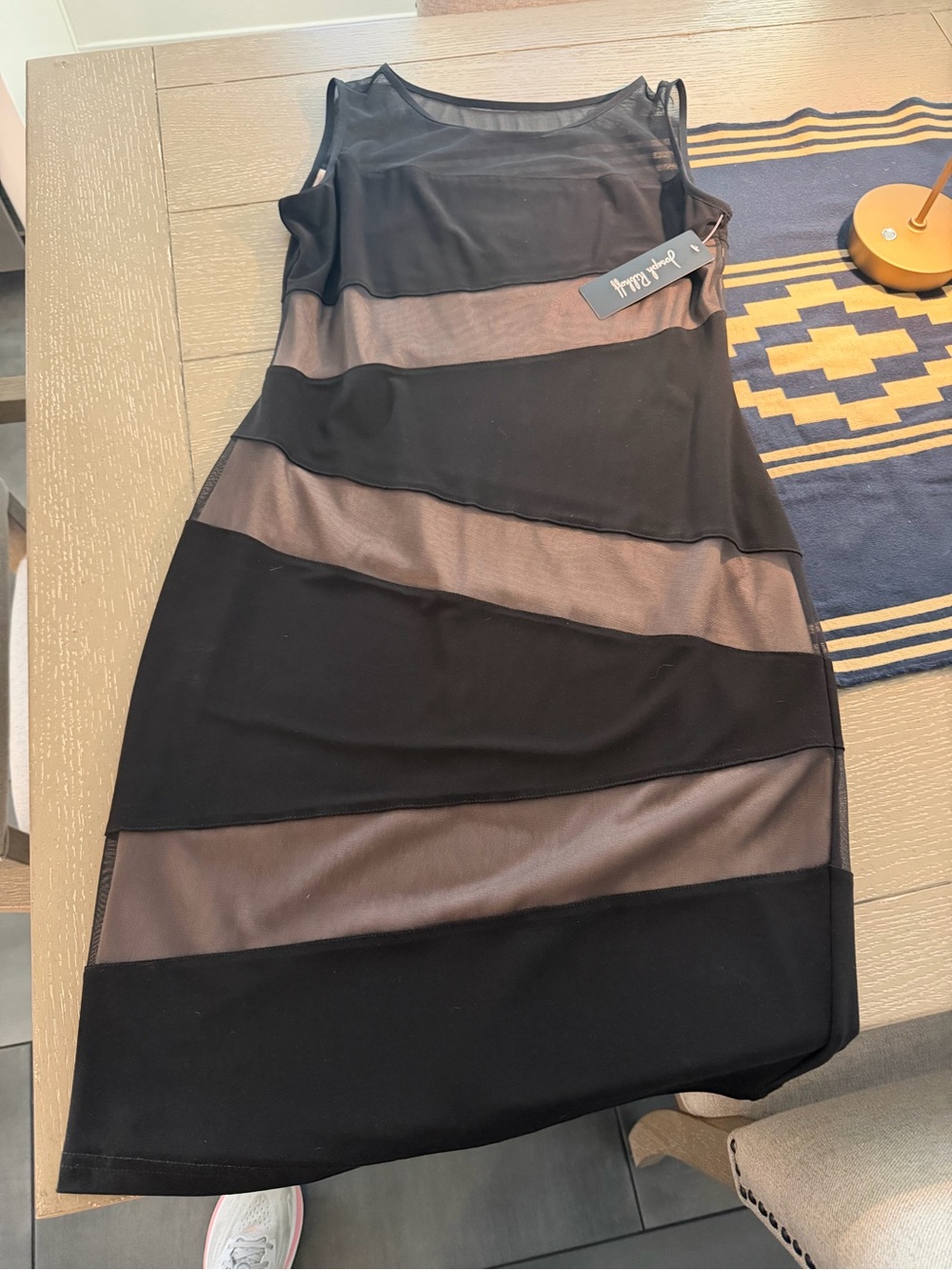 Joseph Ribkoff Black Sheer-Panel Pencil Dress